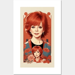 reba mcentire//vintage vektor 80s style v1 Posters and Art